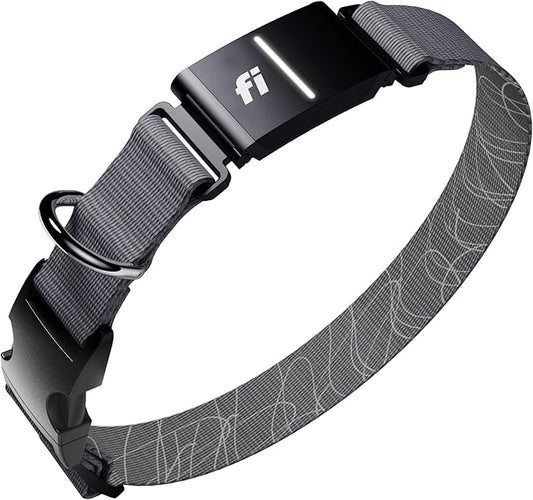 New Fi Series 3+ Smart Dog Tracker Collar – AI GPS for Dogs, Health & Behavior Monitor, Virtual Fence, Escape Alerts, Waterproof, Apple Watch Compatible 12Mo Membership Included