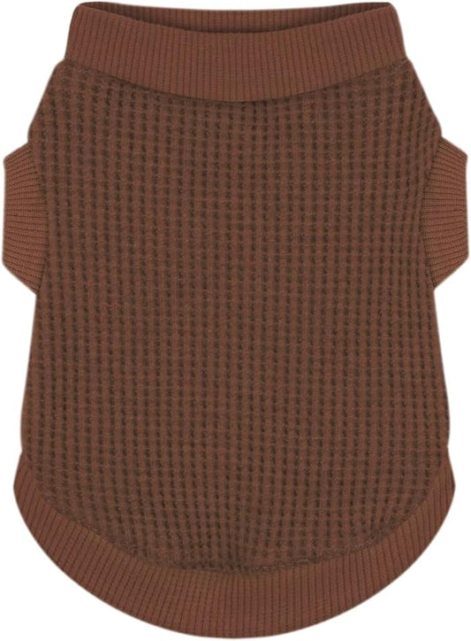 Cozy and Functional Dog Shirts for Small Puppies: Stretchable Brown Attire with Easy-On Design, Ideal for Chihuahuas and Yorkies - Enhance Comfort and Playfulness on Chill Days XX-Large