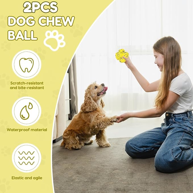Dog Balls for Aggressive Chewers, ETPU Dog Toy Ball, Float Tennis Balls for Dogs Aggressive Chewers, Indestructible Tennis Ball Dogs for Large Medium Small Dogs Grinding Teeth Strong Elasticity