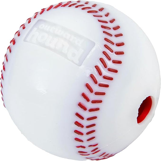Outward Hound by Planet Dog Baseball, Durable Treat-Dispensing Dog Ball, Interactive Fetch Toy, Orbee-Tuff, Mint Scented, BPA-Free, for Indoor & Outdoor Play, White
