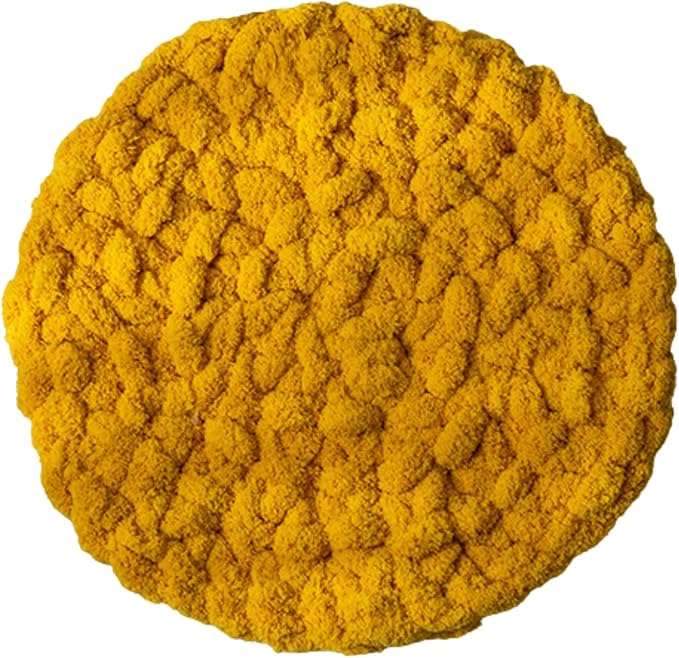 Cat Knitted Bed Mat, Extra-Soft Washable Warm Round Pads Cushions for Indoor Kittens, Cat Trees Towers, Perfect for Kneading and Sleeping (Yellow,Large)