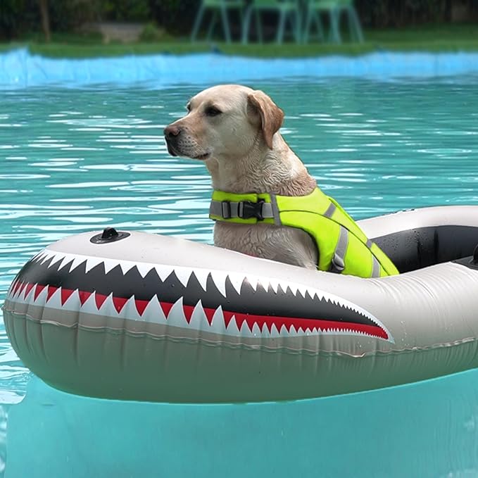 Kuoser Small Dog Life Jacket - High Flotation, Reflective Vest for Swimming Boating, Adjustable Lightweight Preserver with Rescue Handle, Green S