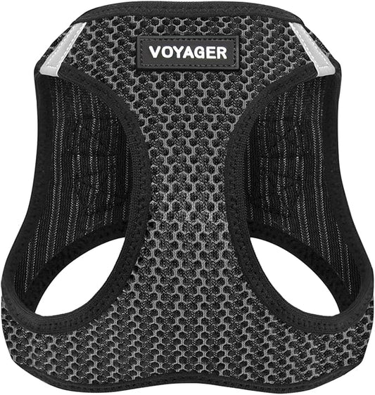 Best Pet Supplies Voyager Step-in Air Harness - All Weather Mesh, Reflective, No Pull Harness for Dogs, Cats - Secure with Hook & Loop Fastener, Buckle, Double D-Rings - Tone, L
