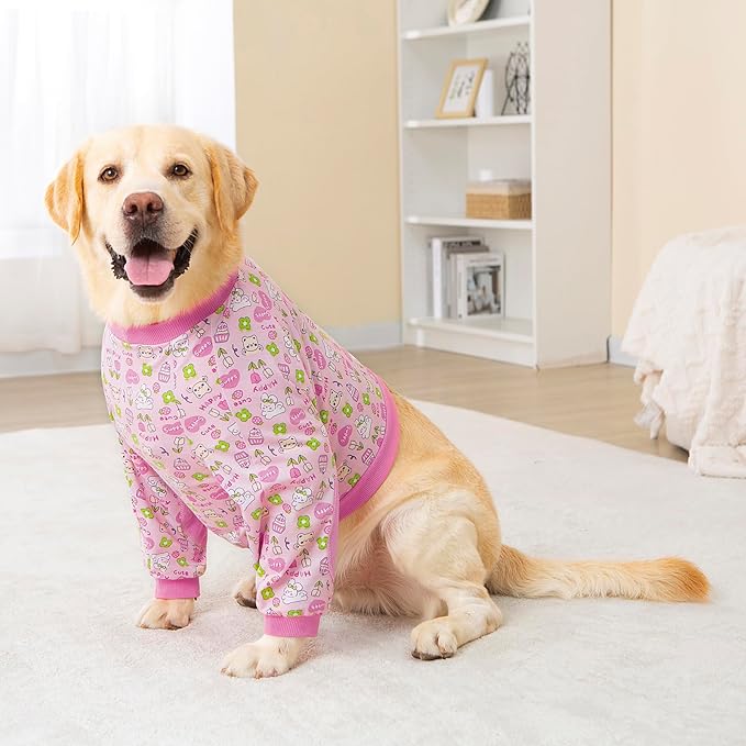 Dog Recovery Shirt for Front Legs, Dog Elbowpads Sleeve Protect Dogs Elbows Arms,Stop Licking Joints After Surgery, Help with Injury Healing Covers The Wound, Cone Alternatives (Pink, 2XL)