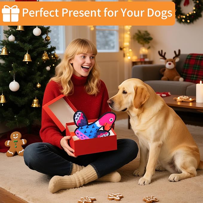 Interactive Squeaky Dog Toys,Crinkle Dog Toy to Keep Them Busy,Colorful Absurd Duck Dog Toys,Fun for Indoor Puppies,Chewing and Playing(Blue)