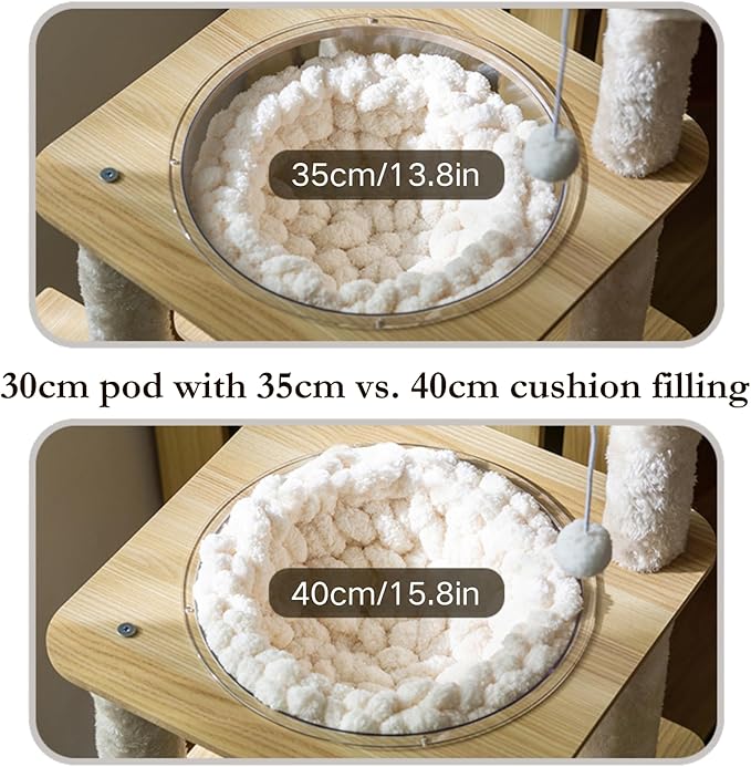 Cat Knitted Bed Mat, Extra-Soft Washable Warm Round Pads Cushions for Indoor Kittens, Cat Trees Towers, Perfect for Kneading and Sleeping (Green,X-Large)
