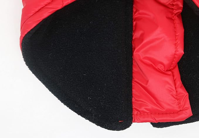 Puppy Winter Coat - Waterproof Dog Jacket for Small Dogs, Lightweight Insulated Bomber Jacket - Red