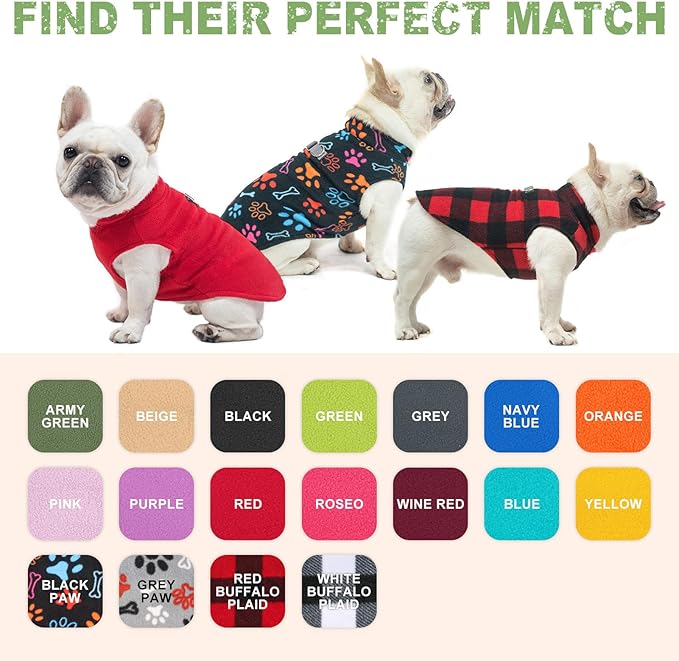 BEAUTYZOO Dog Fleece Vest Sweater Winter Jacket for Small and Medium Dogs with D-Ring Leash Cold Weather Coat Hoodie for XS S M Dogs Boy or Girls, Yellow L