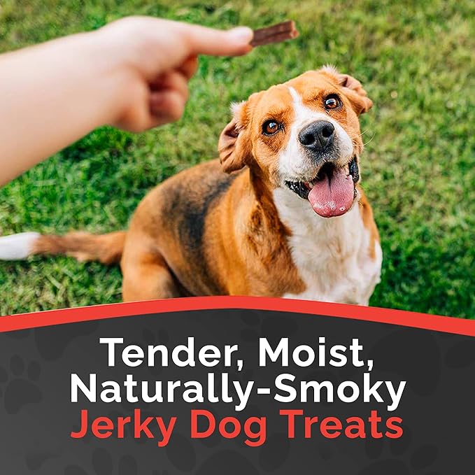 Miss Nelly's- All Natural Beef Jerky Dog Treats Made in USA Only - Beef Jerky Treats for Dogs Original Smoke House Recipe-Minimally Processed Soft Sticks - 16 oz. Bag.