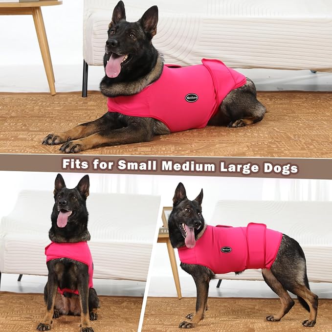 Dog Anxiety Vest, Skin-Friendly Thunder Jacket for Dogs, Dog Calming Shirt for Thunder, Fireworks, Vet Visits and Separation - Keep Pet Calm Without Medicine, Fit for Small Medium Large Dogs