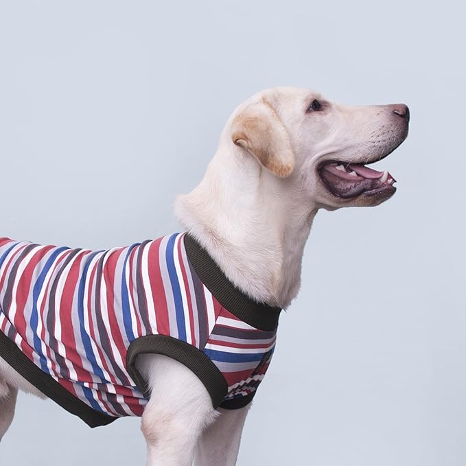 Extra Large Dog T Shirts Clothes Sleeveless Tank Top Vest for Labrador Rottweiler Great Dane, Red, 2X-Large
