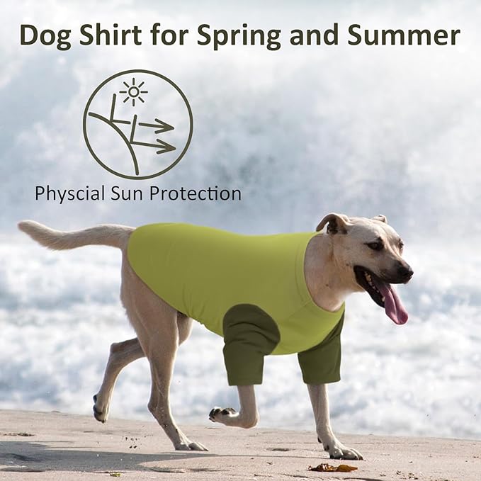 IKUPUKO 2 Pack Dog T-Shirts for Extra Large Dogs Soft Breathable Cotton Shirt Shedding Control Clothes for Great Dane, Summer Hot Weather Walking, Seaside, Park Play, XXXXXL