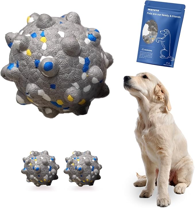 2 Pcs Tough ETPU Dog Balls for Aggressive Chewers - Bouncy, Interactive Floating Chew Toys for Fetch & Water Play with Medium Large Dogs