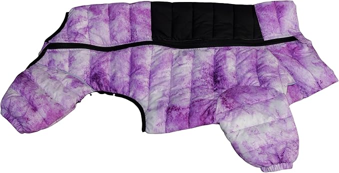 Micai Warm Dog Coat - 4 Legs Covered Waterproof Windproof Reflective Vest, Zippered Adjustable Outdoor Snow Jacket for Small Medium Large Dogs - Purple XXXXL