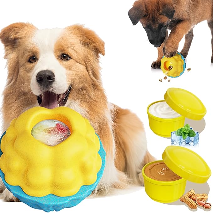 Interactive Dog Toys,Dog Puzzle Toy Treat Dispensing Pet Toys Pupsicles for Dogs Large,Frozen Treat Dogs Holder(2 Pack)