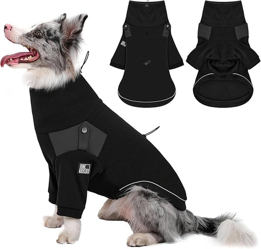 OneTigris Dog Sweater, Turtleneck Thick Dog Sweater for Small Medium Dogs, Warm Clothes for Cold Weather, Soft Lightweight and Stretchy Winter Coat for Christmas Thanksgiving