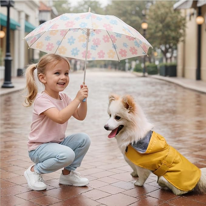 Dog Raincoat Dog Rain Jacket Poncho Waterproof Pet Rain Suit Double Layer Breathable Lining Hooded Leash Hole Adjustable for Medium Dogs,Yellow,XXXL