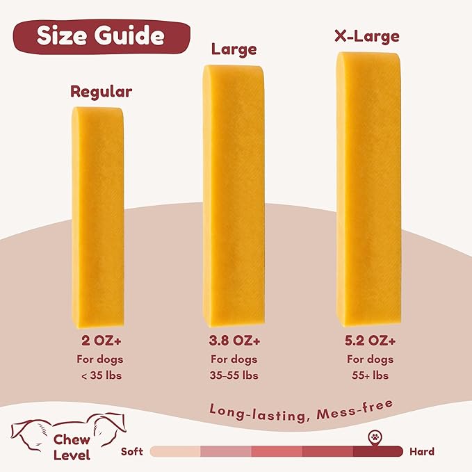 Majestic Pet Himalayan All-Natural Yak Cheese Dog Chews Made with 100% Cows Milk- Long Lasting Dental Chew for Dogs - Healthy Pet Treats (Dental & Bone Support, Regular, 1 Pack)