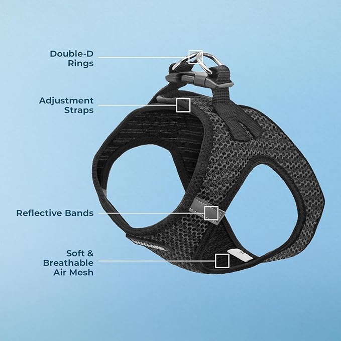 Best Pet Supplies Voyager Step-in Air Harness - All Weather Mesh, Reflective, No Pull Harness for Dogs, Cats - Secure with Hook & Loop Fastener, Buckle, Double D-Rings - Tone, XL