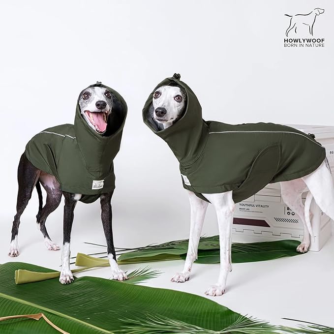 Waterproof Dog Raincoat, Hooded Raincoat for Dachshund Whippet Small Medium Large Dogs, Adjustable Dog Rain Coat Jacket (06(chest22-25'',back18-20.5''))