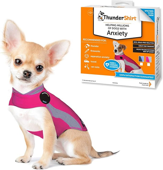 ThunderShirt for Dogs, XX Small, Pink Polo - Dog Anxiety Vest