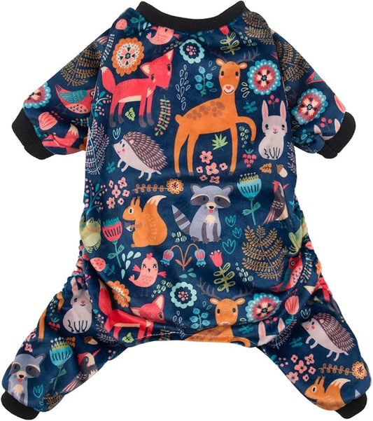 CuteBone Small Dogs Outfit Soft Puppy Onesies Pjs Dog Pajamas Pet Coat Cat Apparel Comfy Doggie Jumpsuit Bodysuit for All Seasons P75XL