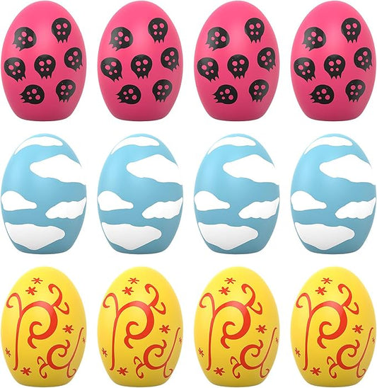 Squeaky Dog Toys, Soft Chewing Dog Balls, 12 Pcs Interactive Squeak Fetch Playing Pet Toy, Durable Bouncing Toys to Keep Them Busy, 2.6" Egg Ball for Puppies Small Breeds