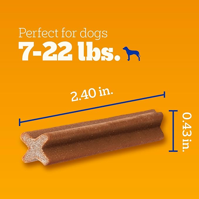 Pedigree Dentastix Small and Toy Breed Dog Treats, Original with Real Chicken, 17.7 oz. Bag (84 Treats)