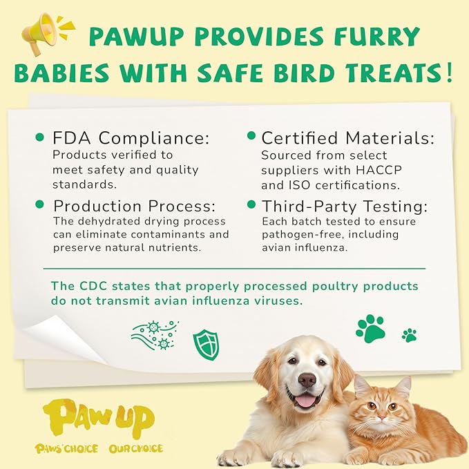 PAWUP Chicken Jerky Crisp Flakes for Dog Treats, 1% Taurine Added, 6oz (170g), Chip Jerky, High Protein Chicken Dog Training Rewards, Rawhide-Free, Gluten-Free