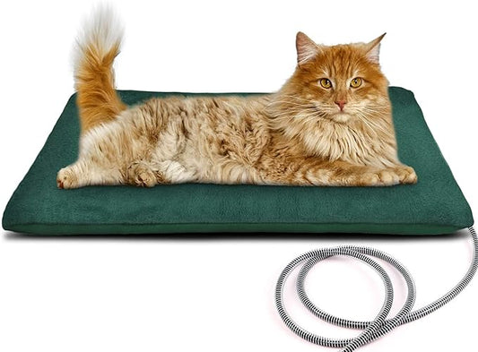 PETNF Outdoor Pet Heating Pads for Dog,Soft Electric Blanket Auto Temperature Control,Heated Mat for Dog House,Whelping Supply for Pregnant New Born Stray Feral Cat Puppy,Safe