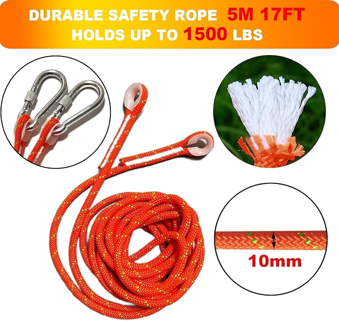 Dog Outdoor Bungee Tug Hanging Toy, Tether Tug of War Toys for Pitbull Small Large Aggressive Chewers Dogs to Exercise Solo Play, Tree Tugger Interactive Tug Toy, Dog Rope Toys
