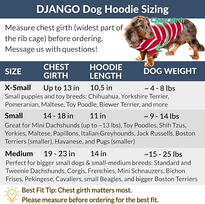 DJANGO Dog Hoodie – Warm, Lightweight, Soft & Stretchy Dog Sweater with Hood, Harness Hole & Elastic Waistband – Cozy Sweatshirt for Small Dogs up to 25 lbs, Dachshunds & Puppies – Blush Pink, Small