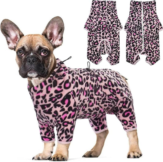 ROZKITCH Dog Winter Jumpsuit, Pet Windproof Warm Cold Weather Jacket Vest with Luminous Zipper, Jumpsuit Apparel Outfit Clothes for Large Giant Dog L-Pink 4XL