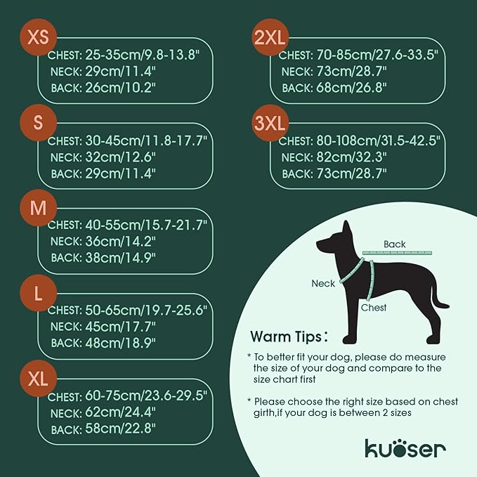 Kuoser Canvas Dog Coat, Warm Dog Jacket Reflective Fleece Pet Cold Weather Coat, Warm Doggie Clothes Waterproof Winter Vest with Zipper Leash Hole for Small Medium Large Dogs, Brown M