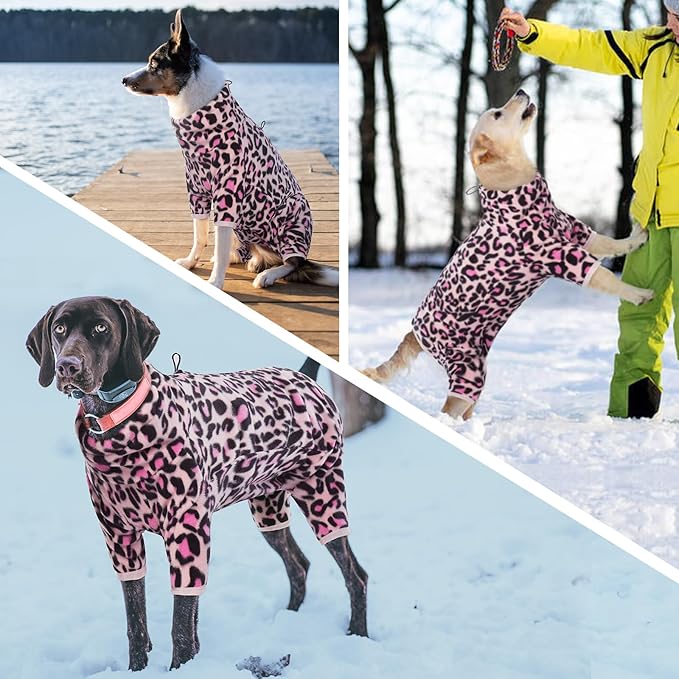 ROZKITCH Winter Coat for Dogs Large, Pet Windproof Warm Cold Weather Jacket Vest with Luminous Zipper, Jumpsuit Apparel Outfit Clothes for Large Giant Dog L-Pink 3XL