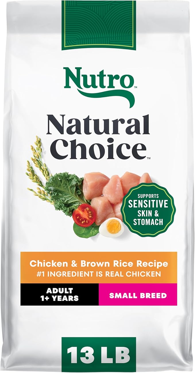 Nutro Natural Choice Chicken & Brown Rice Small Breed Dog Food Dry Recipe, 13 lb. Bag
