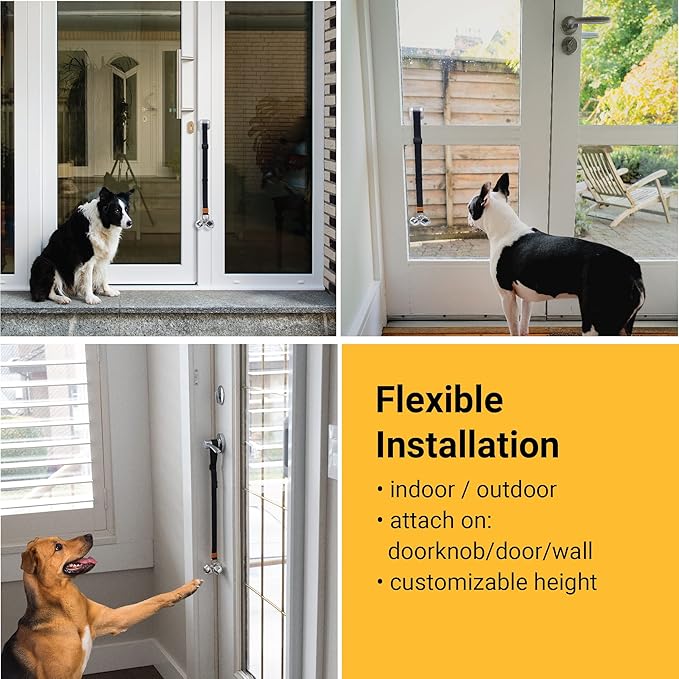 SVD.PET (2-Pack Puppy Bell Doorbells, Dog Bells for Potty Training, Attach to doorknob or Anywhere Near The Door, Length and Height Adjustable (Pink)