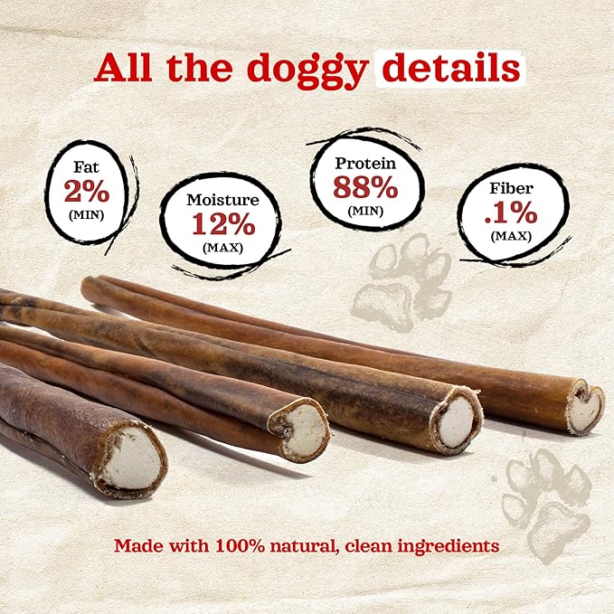 Natural Farm Bully Sticks Stuffed Collagen Sticks for Dogs (6 Inch, 5-Pack), Rawhide-Free Collagen, Natural Dog Chews, Long Lasting, for Small, Medium and Large Dogs, Great Rawhide Alternative