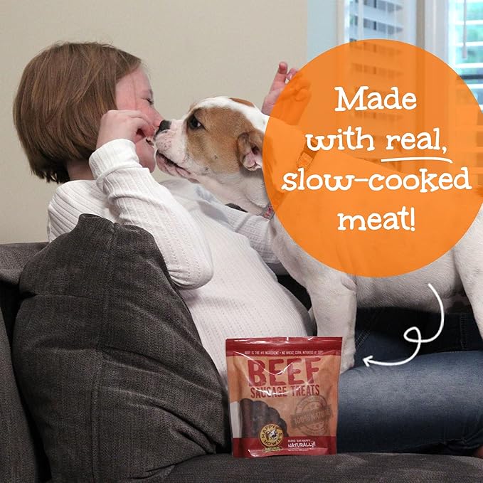 Happy Howie's Sausage Treats - Healthy Dog Treats, Flavorful Slow Cooked Lamb, Natural Ingredients, Chewy Dog Treats, Hormone Free - Lamb, (Pack of 1)