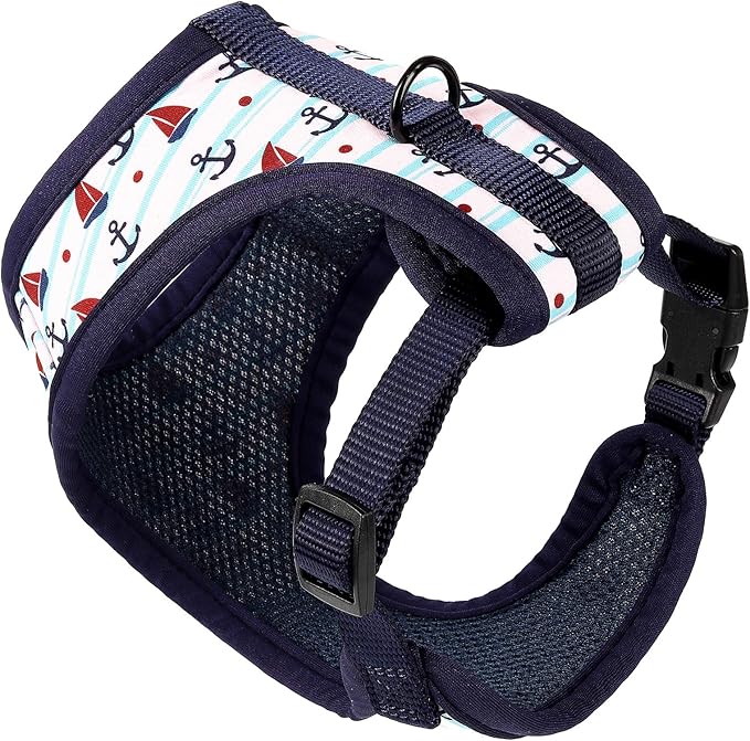 Mile High Life Step in Dog Harness for Small Dogs No Pull, Easy Get on Air Mesh Vest Harness, Adjustable Easy Closures Both Neck and Chest (White, S Chest 13.1"-19.6")