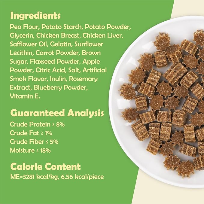 MON2SUN Grain-Free Soft Dog Treats, Gear-Shaped Training Treats for Puppy to Senior, Chicken Flavor, Low Calorie & Gluten-Free, 21.2 oz