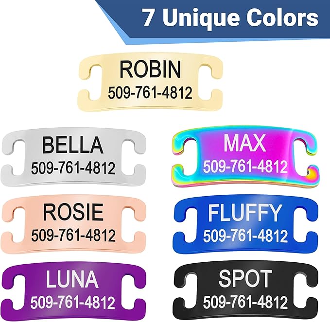 GoTags Cat Collars with Personalized Tag, Breakaway Collar with Safety Buckle Matching Bell, Engraved Custom with Name and Phone, Adjustable for Cats and Kitten, (Red with Nameplate)