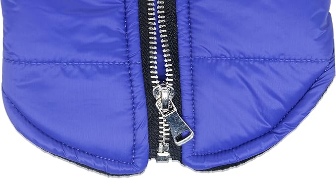 Blue Puppy Winter Jacket - Waterproof Dog Coat for Small Dogs, Cold Weather