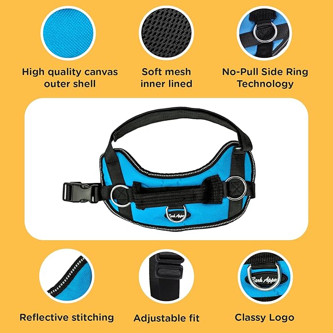 Bark Appeal Pink Camo No-Pull Dog Harness for Large to Extra Large Sized Pets – Adjustable, Reflective Vest with 3 Leash Clips for Added Control, Easy Walks & Training – XL