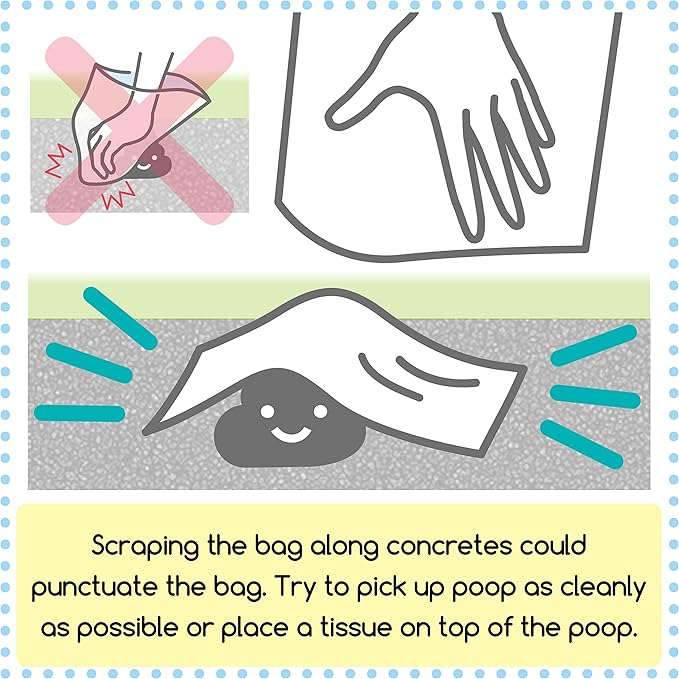 BOS Odor-Sealing Dog Poop Bags for Pet Waste - Disposal Doggy Bags - Scent & Smell Free (90Bags) [Size: M, Color: Light Mint Green] (Pack of 2)