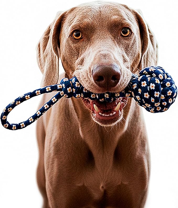 My Pet & Me – Durable Rope Dog Toy for Chewing, Tug of War, and Interactive Play – Perfect for Puppies and Active Dogs (13 Inch, Knotted Dog Rope Toy)