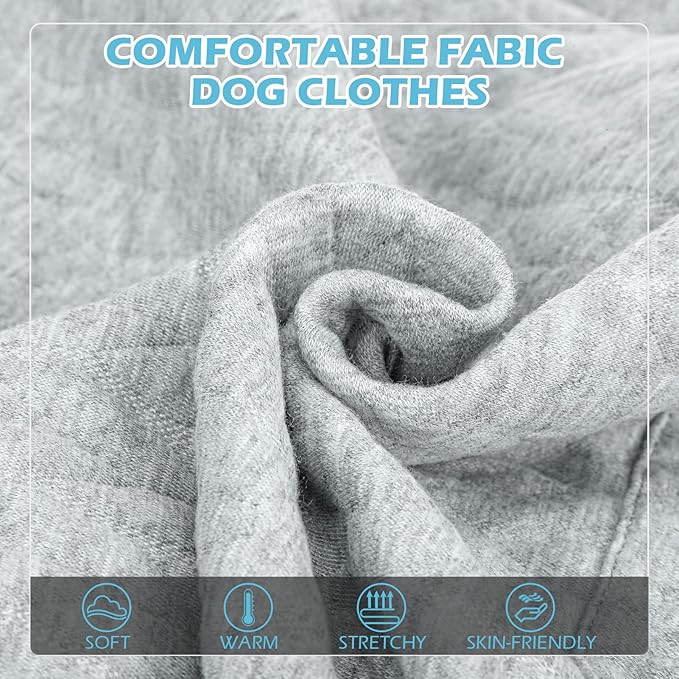 EXPAWLORER Textured Cable Knit Basic Dog Hoodie, Elevated Style Dog Sweater with Leash Hole and Pocket, Soft and Warm Pet Winter Coat, Cold Weather Clothes for Small Medium Large Dogs,Grey XXL