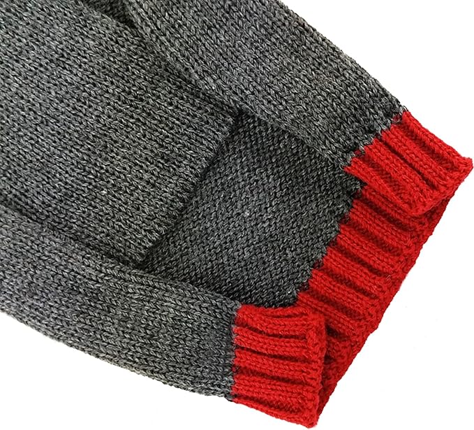 PETCARE Reindeer Christmas Dog Sweater Gray Cat Sweater Vest Cartoon Elk Pet Holiday Dog Clothes Puppy Sweaters for Small Medium Large Dogs Cats Fall Winter Outfits Xmas Dogs Costume,Large