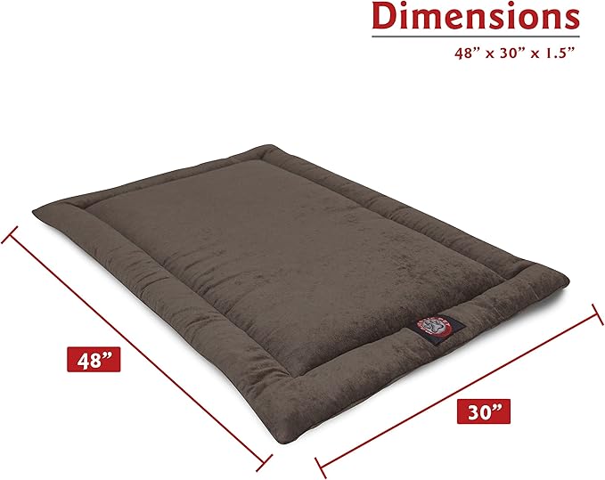 Majestic Pet Orthopedic Memory Foam Dog Crate Mat - Plush Pet Bed Pad for Crates & Kennels | USA Crafted | 48"x30" Villa Storm