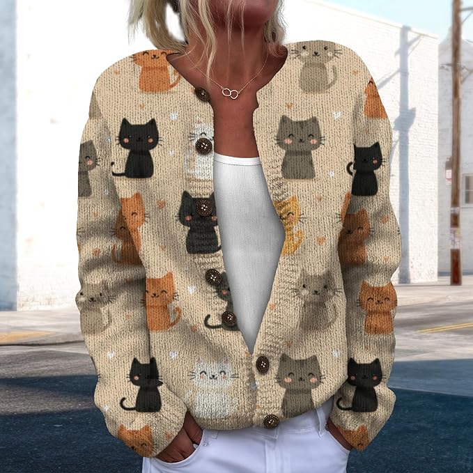Sweater for Women Trendy Open Front Cardigan Fall Cardigan Sweaters for Women Crewneck Long Sleeve Outfits Fashion